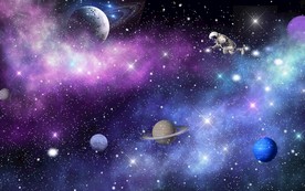 星空月亮唯美背景