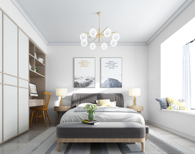 卧室背景墙样机