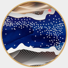 北欧抽象圆形装饰画