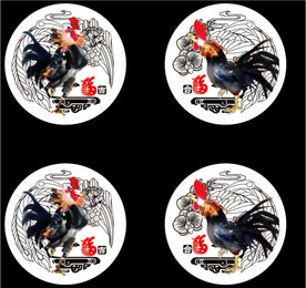 鸡年纪念防伪底纹超线