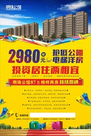 住宅房地产黄色开盘认筹单页设计