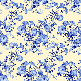 淡雅 链条 小碎花 设计