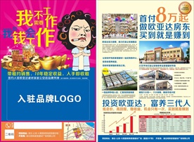 商业商铺房地产招商销售宣传单页