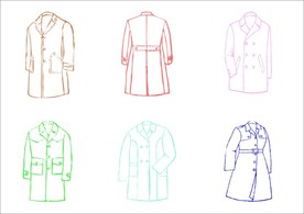 长装风衣  服饰设计