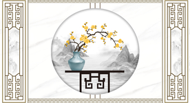 中式背景装饰画