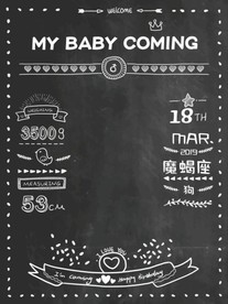 婴儿幼儿生日百天宴迎宾牌信息牌