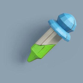 手工滴管图标（蓝帽）