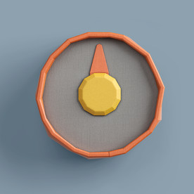 手工时钟图标（橘色）