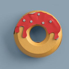 手工甜甜圈图标（红色）