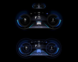 智能汽车载仪表盘驾驶舱行车记录