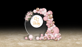 粉色宝宝宴迎宾区