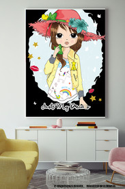 现代简约唯美可爱小清新人物装饰