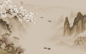 新品简约山水画 TIF分层