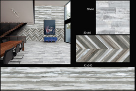 仿古地砖木纹瓷片全套通道分色