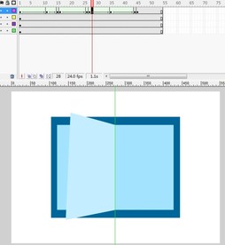 用flash形状补间制作一个翻