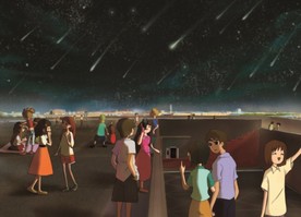 手绘夜色美景   画册封面下载