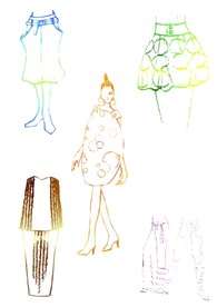 怪异服饰  设计样版