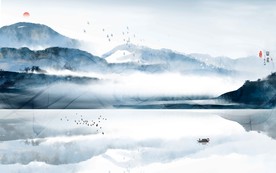 中国风水墨山水风景画图片