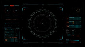带透明通道科技ui界面元素视频