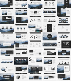 通用欧美大气杂志风ppt模板
