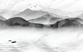 高端山水画背景 TIF分层