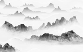 高档 山水画背景 TIF分层