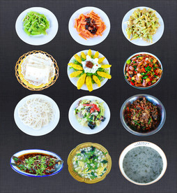 12种高清摄影透明菜品素材