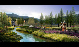 某湿地公园效果图