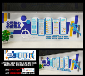 公司核心价值观念文化墙