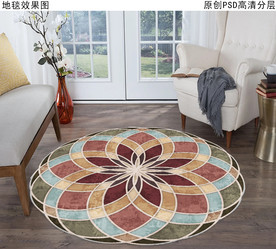 几何抽象欧式复古地毯