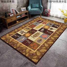 北欧森林欧式复古地毯