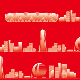 杭州剪影标志建筑