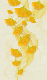 金色银杏叶子装饰