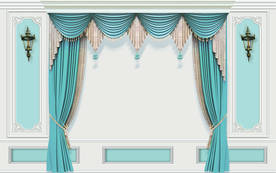 欧式窗帘护墙