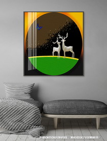 烁金后现代抽象几何装饰画