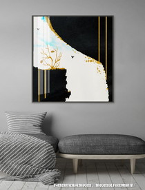 烁金后现代抽象几何装饰画