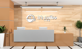 创意logo前台背景墙贴图样机