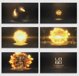 震撼火焰爆炸LOGO片头AE模