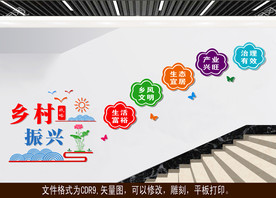 乡村振兴楼梯文化墙