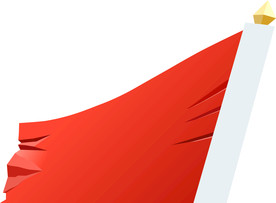 旗帜矢量图  飘扬