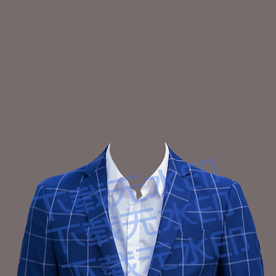 露肩西装证件照模板