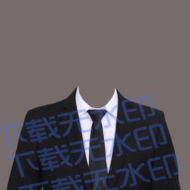 露肩西装证件照模板