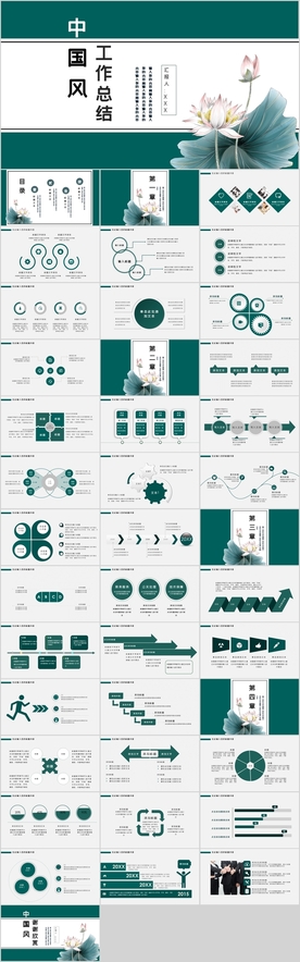 中国风工作总结PPT
