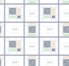 大牌卡通格子睡衣童装