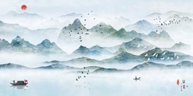 水墨画山水装饰画