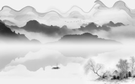 大气高清版山水画 TIF分层