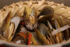 高压锅清蒸新西兰青口贝