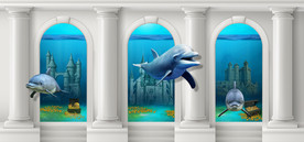 海洋世界大型3D壁画