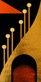 后现代几何玄关装饰画