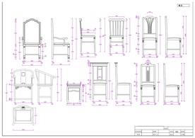 CAD尺寸图 海派 老家具